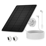 5W Solar Panel for Camera,Compatible with Spotlight Cam/Pro/Plus Battery,IP66 Waterproof, 13ft Cable White