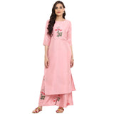 Ziyaa Women'S Art Silk Straight Kurta (Zikups2360-Xxl_Pink_Xx-Large)