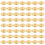 BENECREAT 150Pcs Real 18K Gold Plated Spacer Beads, 5mm Flat Heishi Spacer Beads Flat Round Disc Loose Beads for Earrings Bracel