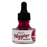 Higgins Magenta Pigmented Drawing Ink - for Artists and Students - 1 oz. Glass Bottle (HIG44665)