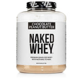 Naked Whey Chocolate Peanut Butter Grass Fed Whey Protein Powder, No GMO, No Soy, and Gluten Free, Aid Growth and Recovery - 52