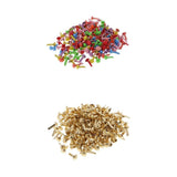 ECOMISTIQ 400x Lots Iron Brads Cute Decorative Paper Fasteners Scrapbooks DIY Decors | Decorative Brads | Scrapbooking Embellish