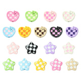 Ipotkitt 36pcs 18 Styles Heart Star Metal Beads Love Celestial Spacer Beads Candy Color Ornaments for DIY Craft Earring Keychain