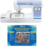 Brother PE900 Embroidery Machine with WLAN, and ETKS63 Pacesetter 63-Color Thread Set