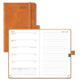 POPRUN Weekly Planner 2026 Pocket Size Calendar (4 x 6.25) 12 Months Notebook with Horizontal Layout, Leather Soft Cover, Inner