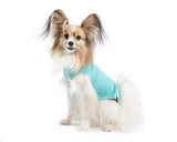 Goldpaw Stretch Fleece Dog Sweater - with Spandex for 4-Way Stretch - Soft, Comfortable Dog Coat - Machine Washable - Made in the USA - Turquoise - Size 26