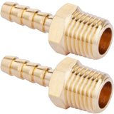 2pcs Brass Hose Barb Fitting 1/4 Barb x 1/4 NPT Male Adapter Barbed by CX WONDERLAND