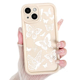 Lovmooful Compatible for iPhone 15 Case Cute Colorful Butterfly Design for Girls Women Soft TPU More Shockproof Protective Girly