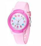 Time Up Analog Dial School Time Kids Solid Color Classic Watch For Boys & Girls-Aqe817 (Light Pink)