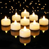 Amagic 12 Pack Timer Tea Lights Candles Battery Operated Candles with 6H Timer, Auto On Daily, Flickering LED TeaLights for Wedd