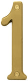 HY-KO Products BR-43BB/1 House Number 1 (One), 4 Inch, Brushed Brass