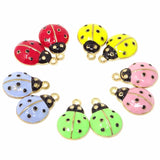 10PCS Cute 3D Ladybug Charms Set, Charming Pendants for Jewelry Making, DIY Bracelet Accessories for Earrings, Necklaces, and Ha