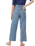INKD Women's Stretchable Flare Jeans,Sky Why