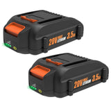 Ahomtikk 2 Pack 3.5Ah 20V Tool Battery Replacment for Worx Battery 20V Power Share WA3525 WA3520 WA3575 Replacs Worx 20 Volt Bat