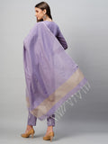 Gosriki Women'S Cotton Blend Printed Straight Kurta With Pant & Dupatta (Date-Purple-Nw-Gs_M_Purple_Medium),Purple,,B0CKW9CXJ6