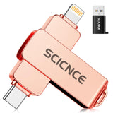 SCICNCE 512GB Flash Drive Intended for iPhone, USB Memory Stick Storage Backup for Photos Videos, Plug and Play No APP Required,