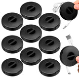 Copkim 9 Pcs Winder Retractable Charging Cord Winder Flexible Charging Cord Organizer Black Portable Charger Management Headphon