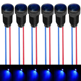 Gebildet 6pcs Blue LED Indicator Pilot Light 110VAC Mounting Hole Size 10mm(Flame Retardant Plastic Shell)