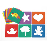 Colorations Familiar Shapes Stencils for Kids, 8 inches, Jumbo, Sturdy, Quality, Washable, Paint, Draw, Spray, Classroom, Arts &