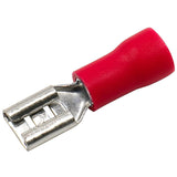 Baomain Red Female Insulated Spade Wire Connector 3/16'' Electrical Crimp Terminal 22-16 AWG 4.8 x 0.5mm FDD1.25-187 (0.187) (10