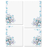 Current Watercolor Tree Personalized Notepad Sets - Set of 4, 100-sheet pads, Add Your Name, Largest pad 4-1/4 x 6-3/4, Personal