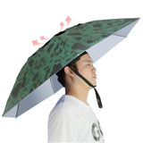 NEW-Vi Fishing Umbrella Hat Folding Adjustable Sun Rain Cap,7-Ribs Anti-UV Waterproof Headwear for Fishing Gardening Golf Sunsha