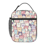 Cute Colorful Cats Insulated Lunch Bag,Kids Lunch Box For Girls Boys Teens