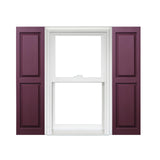 Homeside Raised Panel Vinyl Shutters (1 Pair)- 12 x 55 - Bordeaux