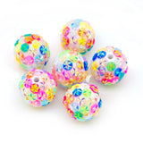 YIQIFLY Colorful Rhinestone Beads Round Spacer Beads for Jewelry Bracelet Necklace Pen Bag Chain Making Crafts Supplies (20mm Rh