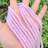 500pcs Czech Faceted Rondelle Crystal Glass Loose Beads 6mm Spacer Bulk Pink Rose Opal for DIY Craft Jewelry Making CCR630