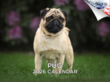 2025 2026 Pug Calendar - Dog Breed Monthly Wall Calendar - 12 x 18 Open - Thick No-Bleed Paper - Giftable - Academic Teacher's P