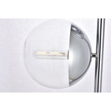 Living District Eclipse 3 Lights Chrome Floor Lamp With Clear Glass