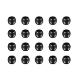 HARFINGTON 20pcs Beads 6.5mm Stainless Steel 4mm Hole Dia Bead for DIY Crafts, Black
