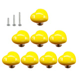 HUAMULAN 15PCS Glossy Ceramic Knobs Heart Shape Cabinet Dresser Pulls Door Handles Cupboard Wardrobe Drawer,3 Size Mounting Scre