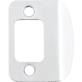Stone Harbor Hardware Full Lip Round Corner Deadbolt Strike Plate, 2-1/4 Inches, 1-5/8 Center-to-Center, Polished Chrome