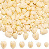 SUNNYCLUE 1 Box 100Pcs 3 Styles Jasmine Flower Bead Coral Flower Beads Bulk Carved Summer Artificial Beige Hawaii Synthetic Pika