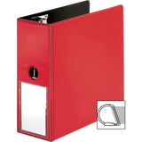Business Source 33124 Slanted DRing Binder w/LH, 5Inch , Red