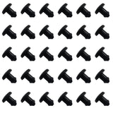 Cionyce 30 Pcs 2.5 mm Silicone Plugs Waterproof Stoppers, Black Round Rubber Plugs for Round Holes