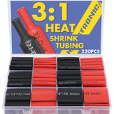 haisstronica 3:1 Heat Shrink Tubing Kit, Adhesive Lined Marine Resistant Grade Shrink Wrap - 1.75length 6 Size Perfect for Home