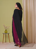 Anni Designer Women'S Rayon Viscose Straight Solid Kurta With Pant & Dupatta (Nanad Black-Vks01_Xl_Black_X-Large),Black,XL,Rayon Viscose,Regular,