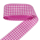 Gingham Ribbon Plaid Ribbon for Gift Wrapping Party Wedding Christmas Decoration (Deep Pink,1 (25mm) x 10 Yards)