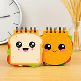 Articious Cute Sandwich & Burger Shaped Spiral Notebook For Kids | Diary With Food Design | Creative Writing Pad & Gift For Boys