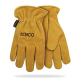 Kinco, 50-S, Suede Cowhide Leather Work Glove, for Construction, Farm, Ranch, DIY, Landscaping, General Use - Small