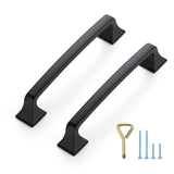 Ravinte 10PCS Pack Matte Black Kitchen Cabinet Handles Drawer Pulls 5 inch Hole Centers Cabinet Pulls Kitchen Cabinet Hardware S