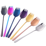 7-pack 8.5 INCH 18/10 Stainless Steel Spoon Sporks for Household Use Camping Travel Hiking