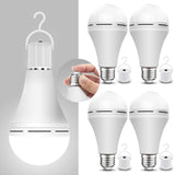 Neporal 4 Pack Emergency-Rechargeable-Light-Bulb, Stay Lights Up When Power Failure, 1200mAh 15W 80W Equivalent LED Light Bulbs