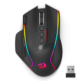 Redragon Wireless Gaming Mouse, Ergonomic Mouse 16000 DPI with Rapid Fire Key, 9 Macro Buttons, 170-Hour Durable Power Capacity