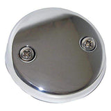 LASCO 031425 Two Hole Style Bathtub Waste And Overflow Plate, with Screws Chrome Plated