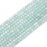 GEM-Inside Amazonite Gemstone Loose Beads Natural Energy Power Beads for Jewelry Making 4mm Round 15 Inches