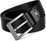 Men Black Genuine Leather Belt ()_422